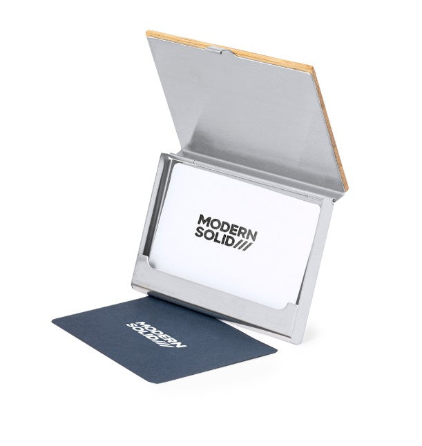 Porta Carta Tessere Personalizzabile in Legno di Bamboo | Incisione Laser Giomel Regalo Laurea Compleanno Originale - Giomel