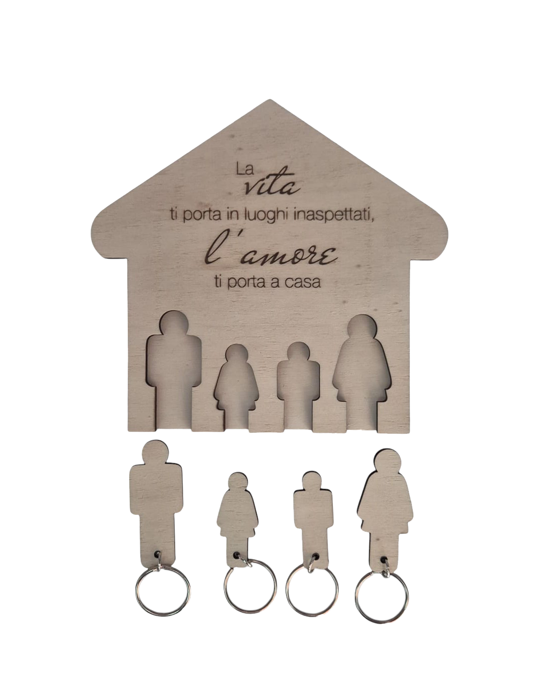 Portachiavi Coppia Personalizzato in Legno Portachiavi da Parete Portachiavi Personalizzato Casa Nuova Regali di Coppia Lui Lei e Loro - Regalo Anniversario - Giomel
