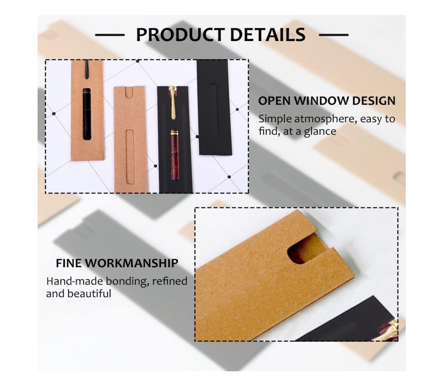 20 Custodie Astucci Singoli per Penna Nere - Giomel