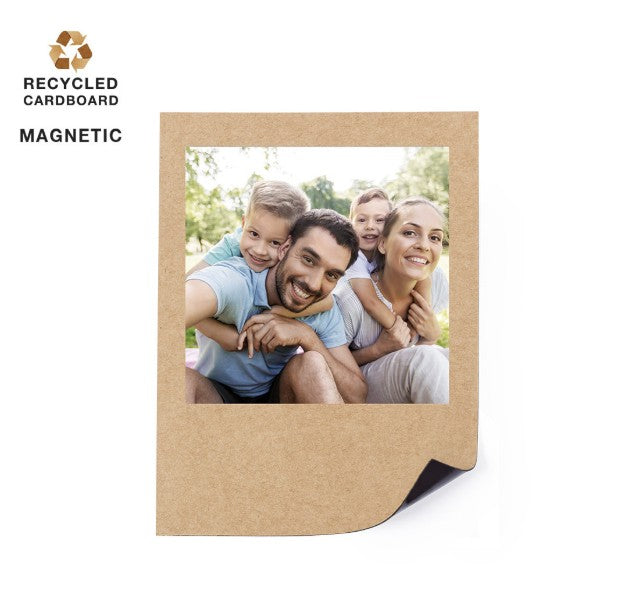 Set 10 Cornici  Portafoto Magnetiche Calamita Polaroid in Cartoncino Kraft Naturale Ideali per Foto Istantanee, Bomboniere e Decorazioni Vintage personalizzabile con Incisione Frase - Giomel