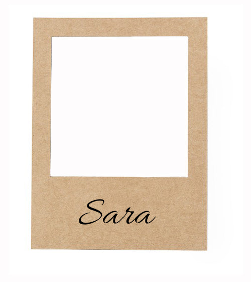 Set 10 Cornici  Portafoto Magnetiche Calamita Polaroid in Cartoncino Kraft Naturale Ideali per Foto Istantanee, Bomboniere e Decorazioni Vintage personalizzabile con Incisione Frase - Giomel