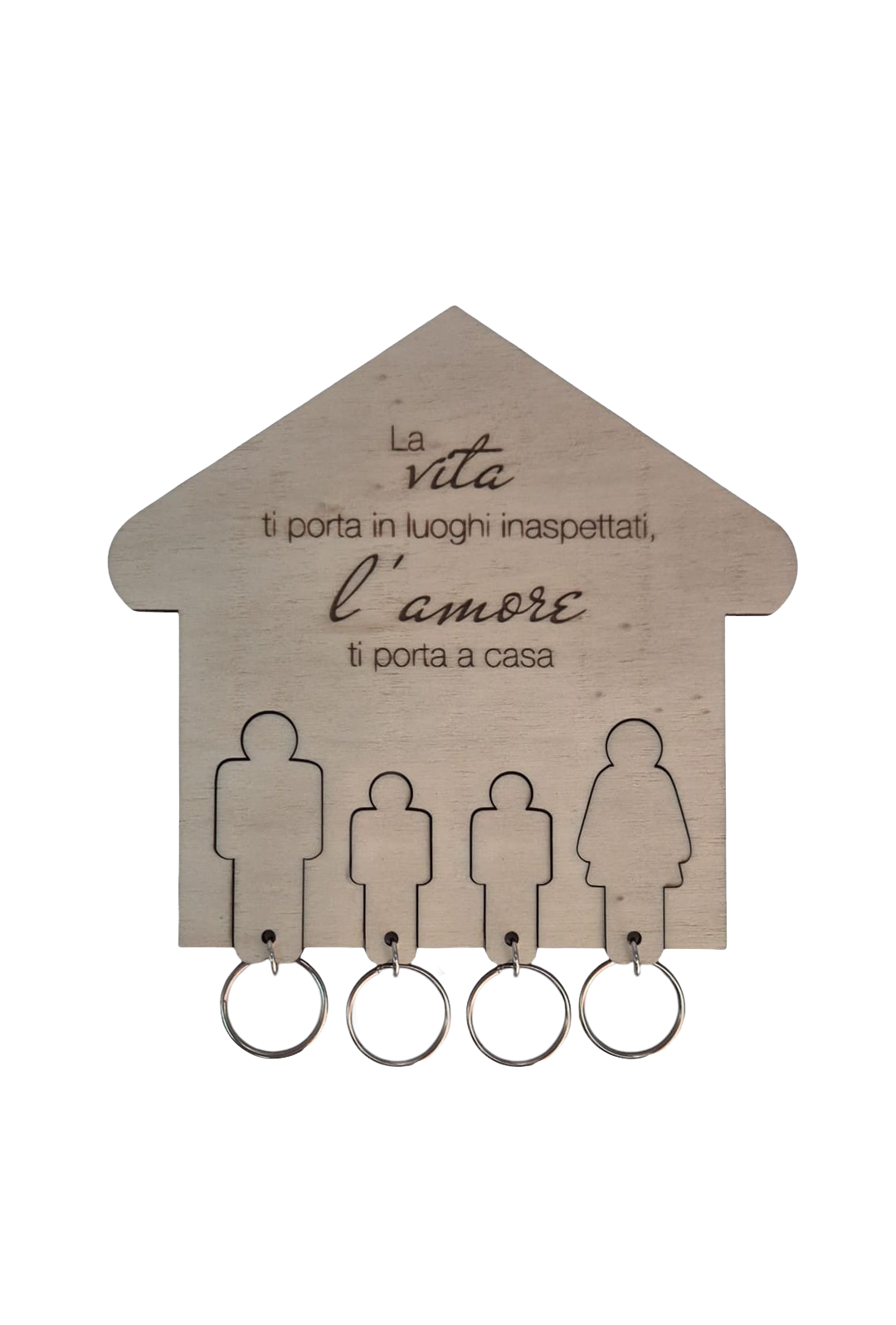 Portachiavi Coppia Personalizzato in Legno Portachiavi da Parete Portachiavi Personalizzato Casa Nuova Regali di Coppia Lui Lei e Loro - Regalo Anniversario - Giomel