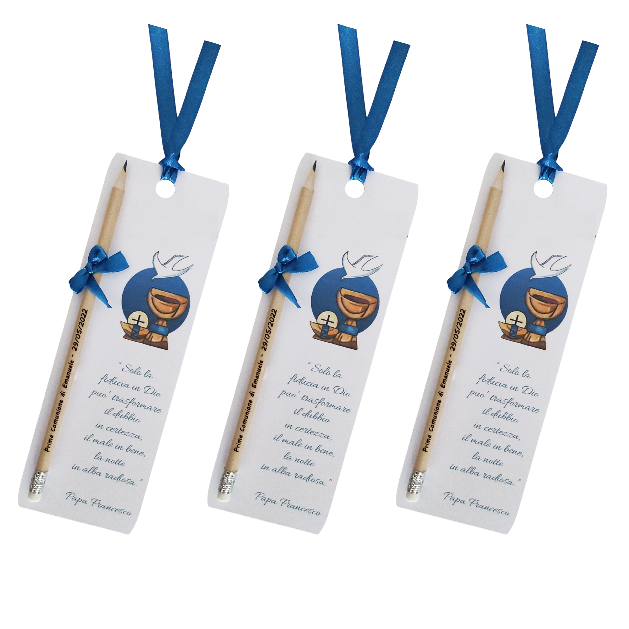 Segnaposto Per Prima Comunione | Personalizzabili Con Nome E Data, Con Foro E Spago - Foto 3