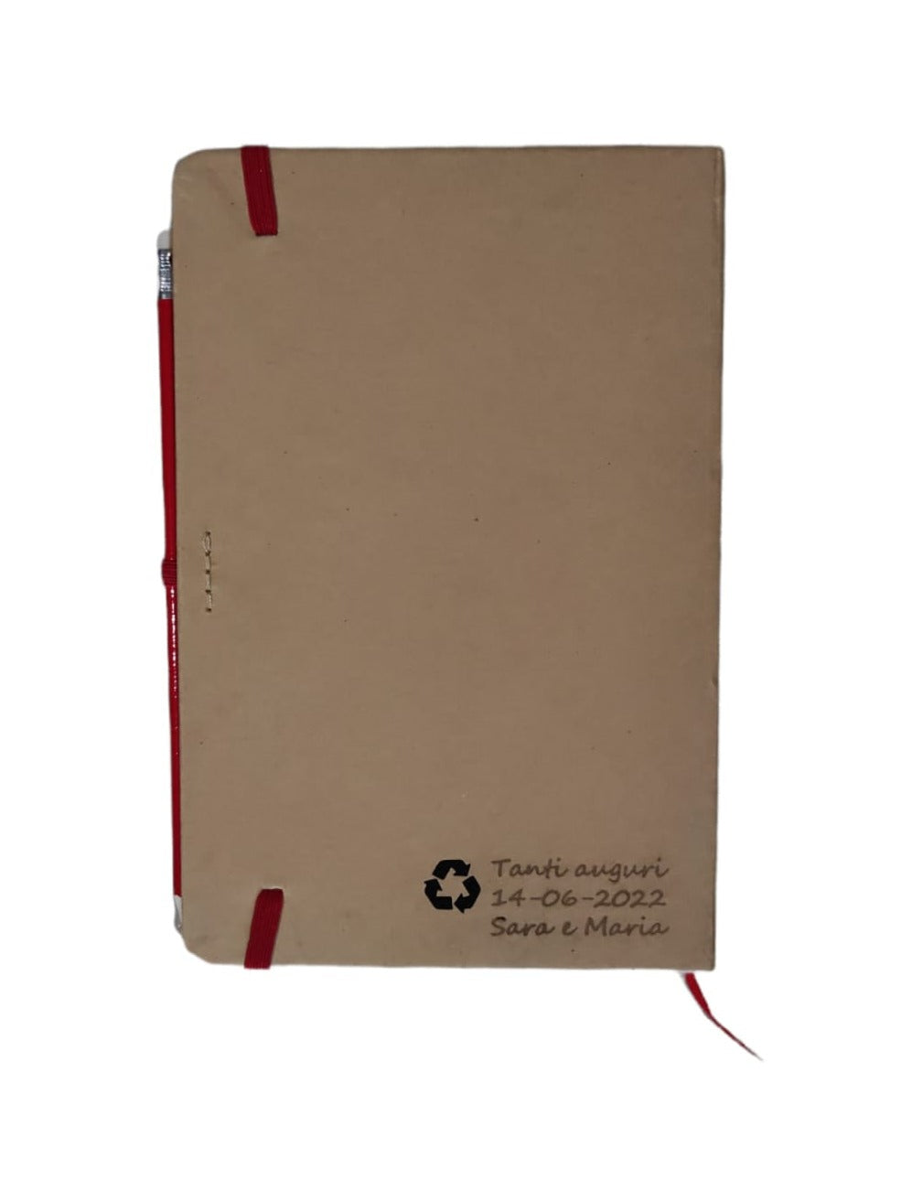 DIARIO TACCUINO IN CARTA RICICLATA CON INCISIONE PERSONALIZZABILE - Giomel