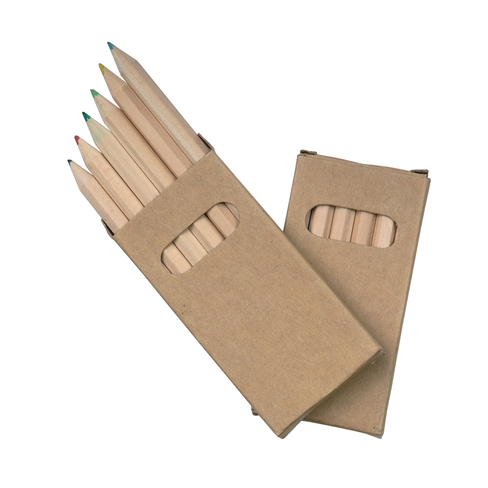 Set Scatoline in Cartone Riciclato con 6 Colori a Matita Variante Smeraldo - Giomel
