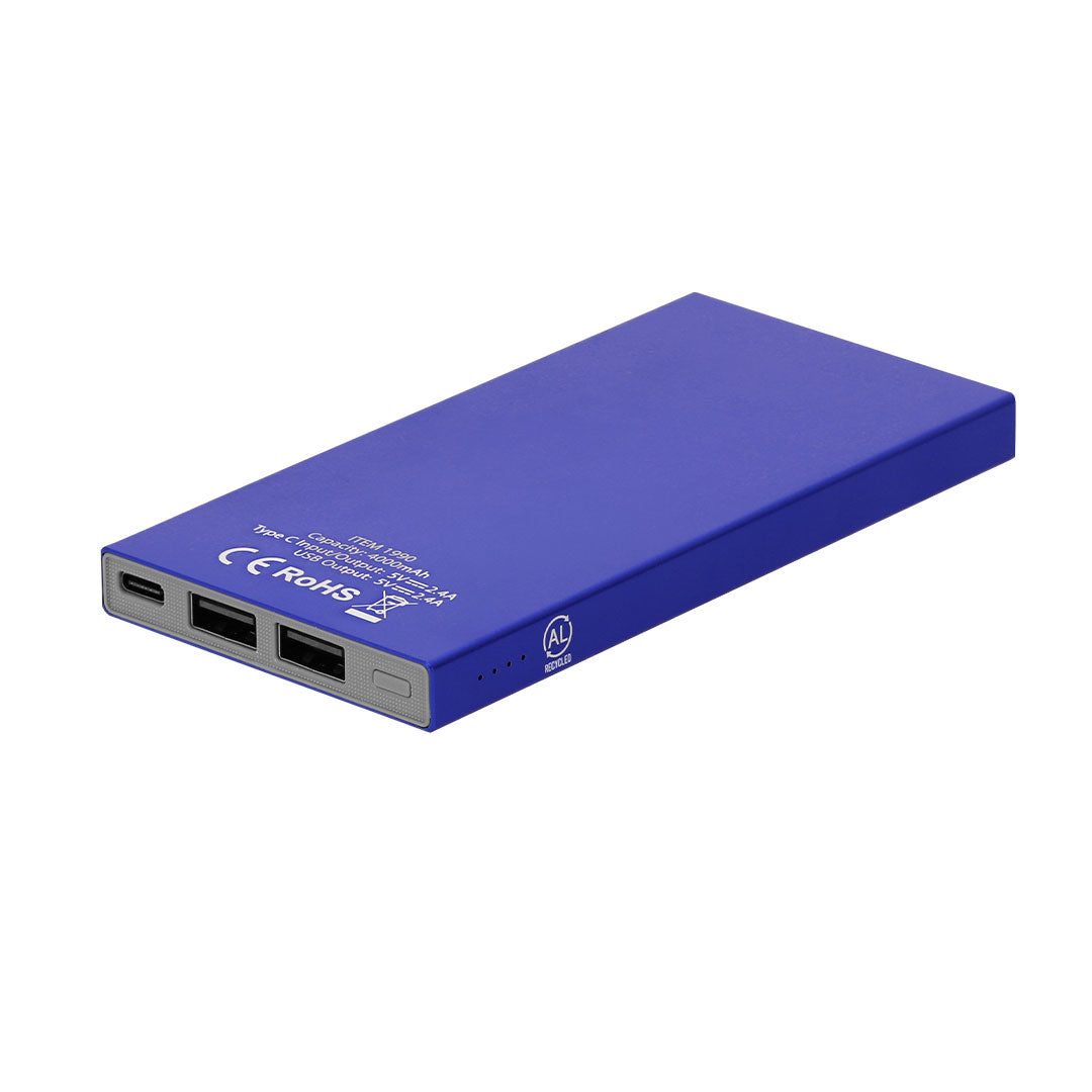 Caricabatterie telefono powerbank smartphone USB ricaricabile e personalizzabile 4000 mAh - Giomel