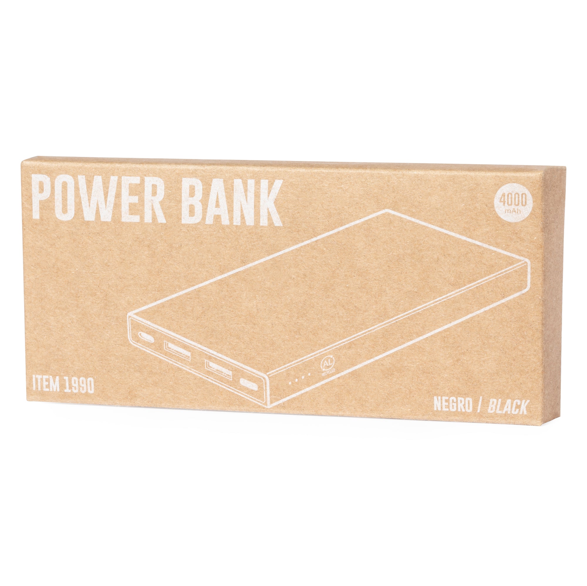 Caricabatterie telefono powerbank smartphone USB ricaricabile e personalizzabile 4000 mAh - Giomel