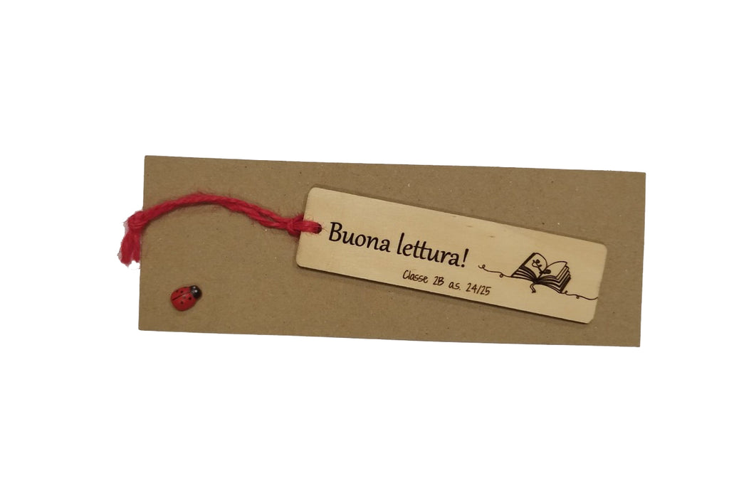 SET 3 SEGNALIBRI IN BAMBOO REGALO SPECIALE MAESTRE PERSONALIZZATO CON INCISIONE LASER - Giomel