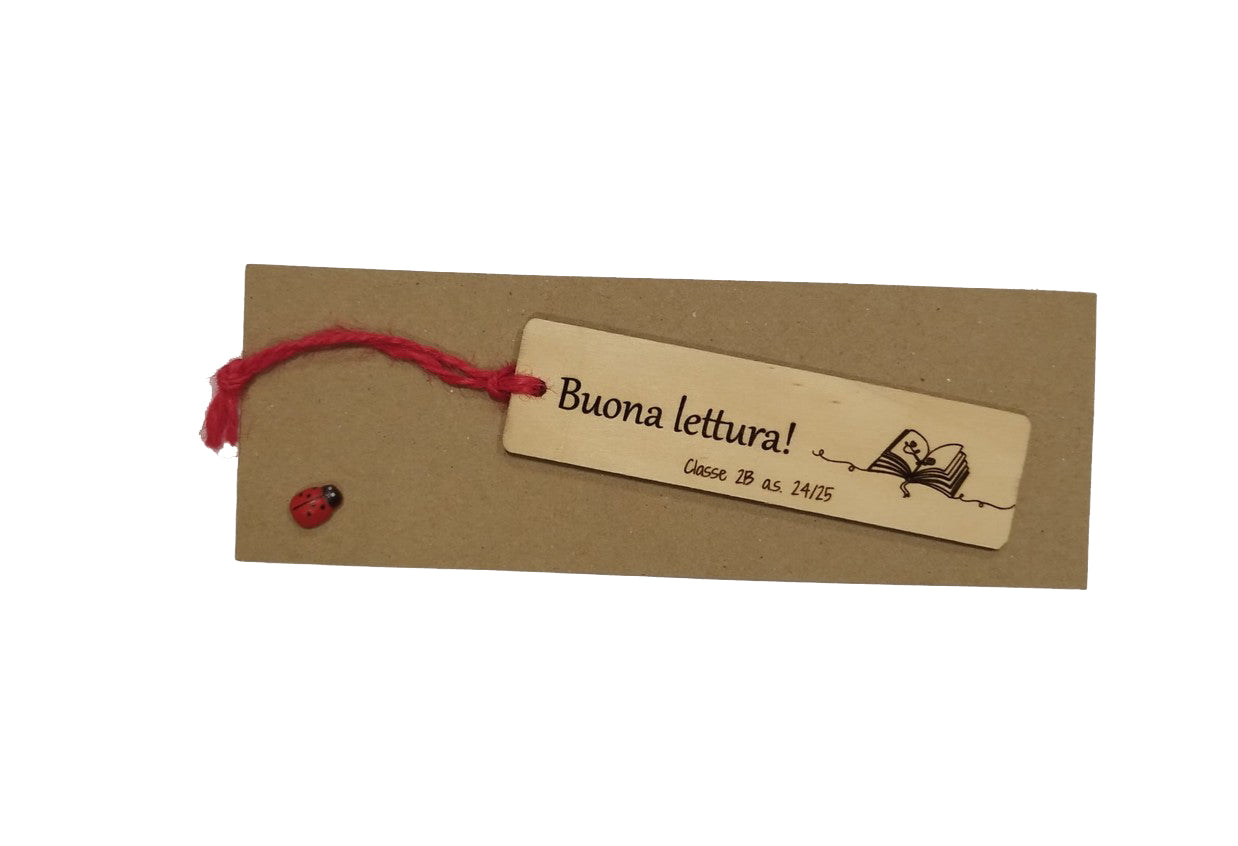 SET 3 SEGNALIBRI IN BAMBOO REGALO SPECIALE MAESTRE PERSONALIZZATO CON INCISIONE LASER - Giomel
