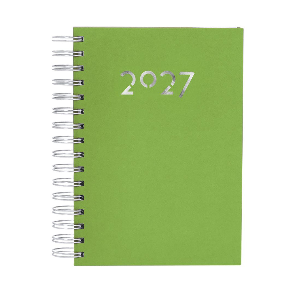 Agenda Giornaliera 2027 Personalizzabile 15x21 cm – Diario 2027 spagnolo e inglese, Copertina Imbottita, Planning Mensile e Obiettivi, Ideale per Casa e Ufficio