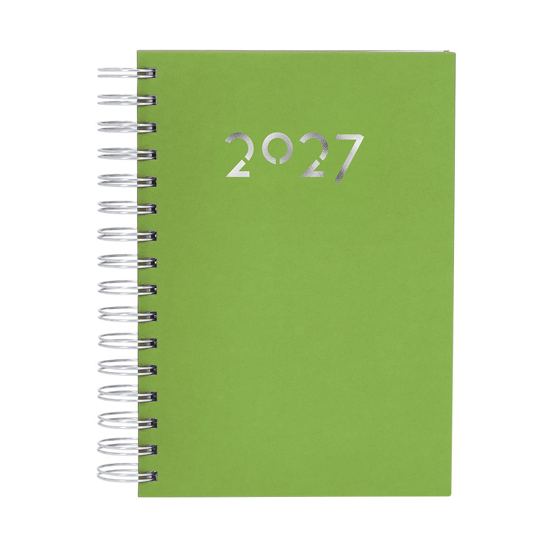 Agenda Giornaliera 2027 Personalizzabile 15x21 cm – Diario 2027 spagnolo e inglese, Copertina Imbottita, Planning Mensile e Obiettivi, Ideale per Casa e Ufficio