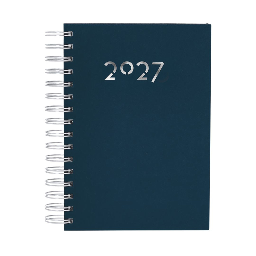Agenda Giornaliera 2027 Personalizzabile 15x21 cm – Diario 2027 spagnolo e inglese, Copertina Imbottita, Planning Mensile e Obiettivi, Ideale per Casa e Ufficio