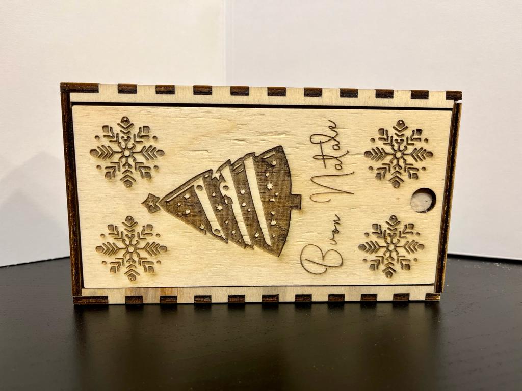 Decorazioni di Natale in legno di pino pezzi 6 - Giomel