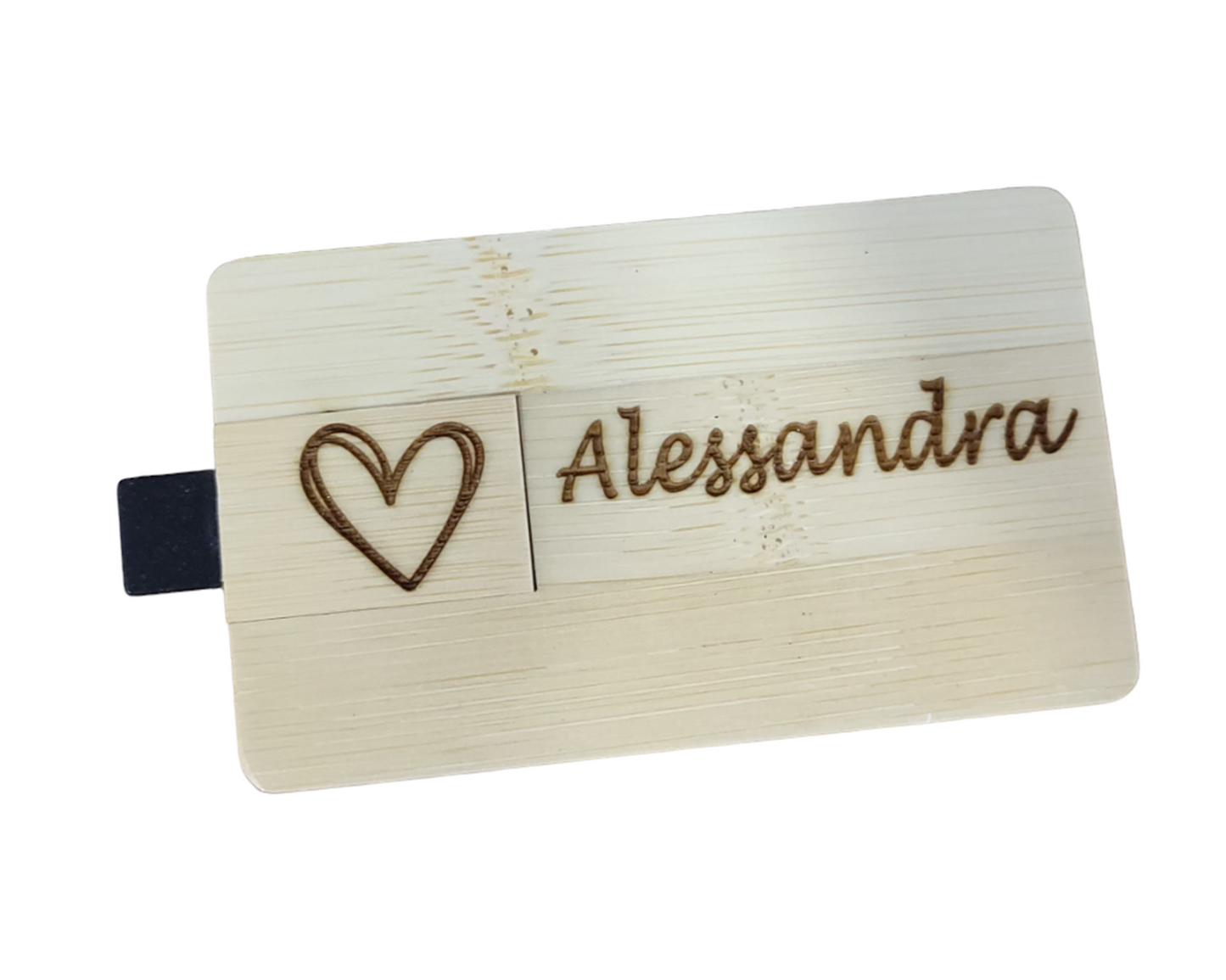 Chiavetta USB 16GB in Bamboo Personalizzabile con Incisione Laser - Giomel