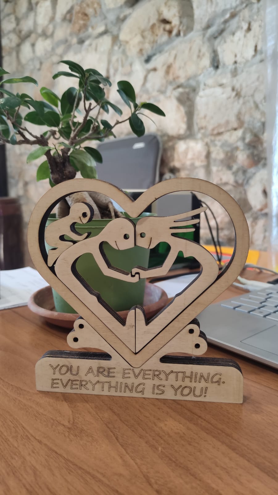 Decorazione In Legno Sagoma Cuore Famiglia Innamorati Idea Regalo San Valentino - Giomel