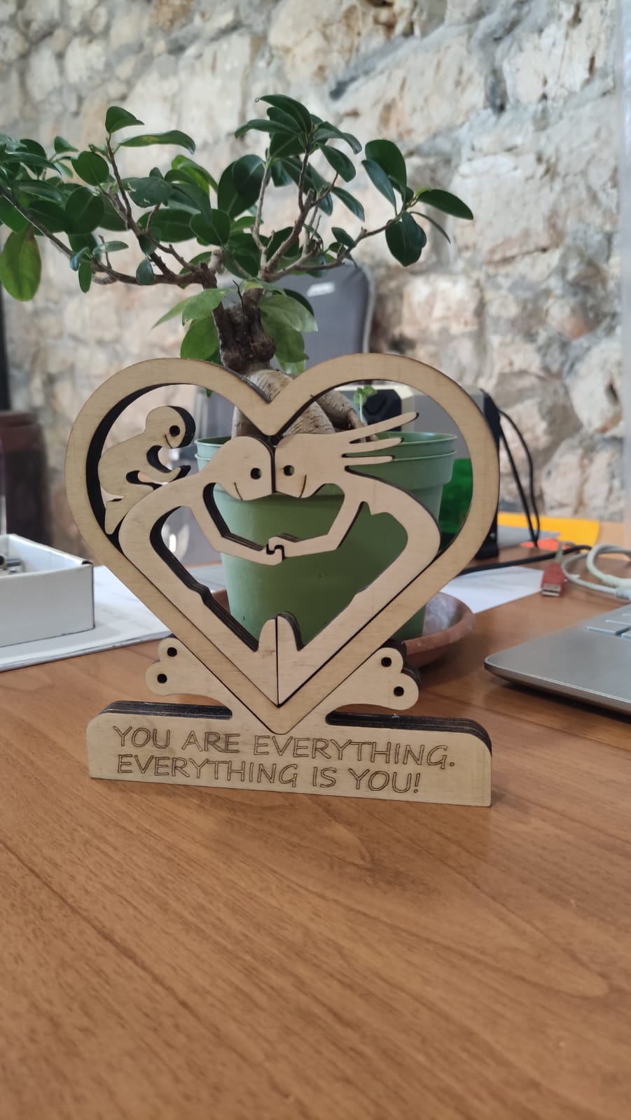 Decorazione In Legno Sagoma Cuore Famiglia Innamorati Idea Regalo San Valentino - Giomel