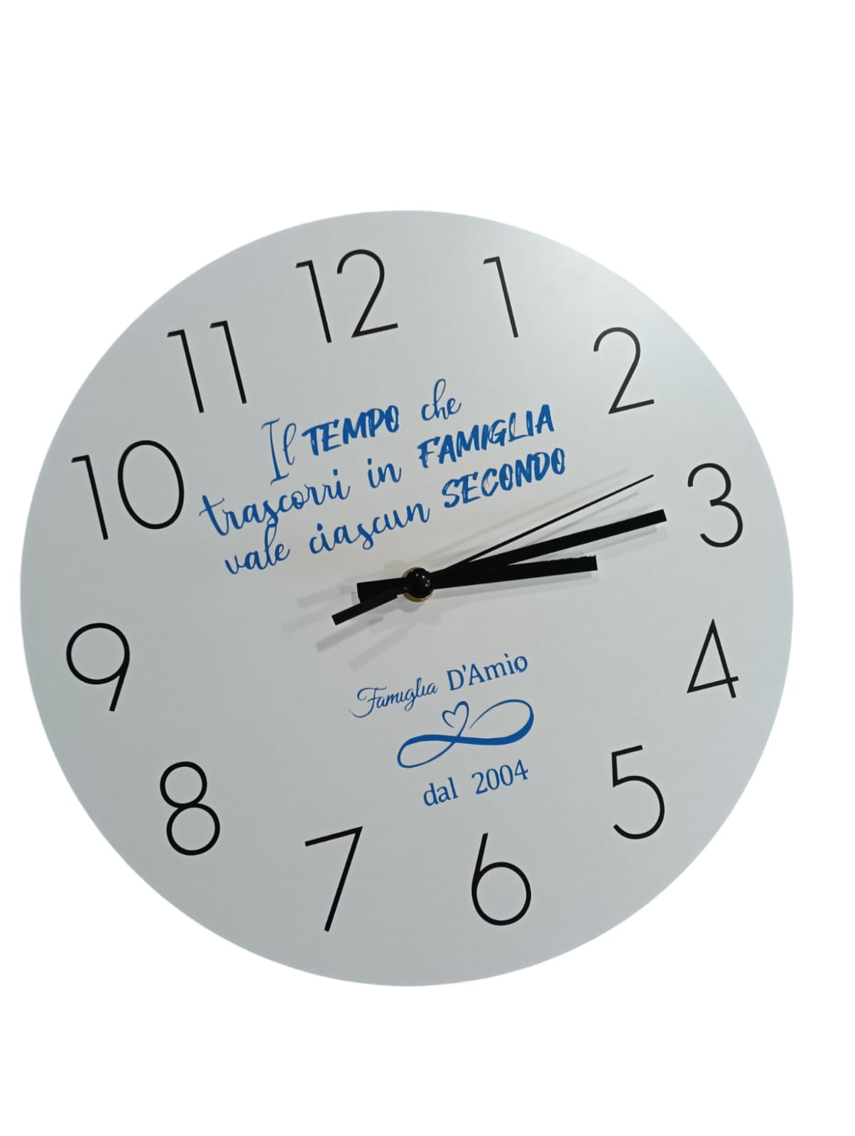 Orologio da parete in legno personalizzabile - Giomel