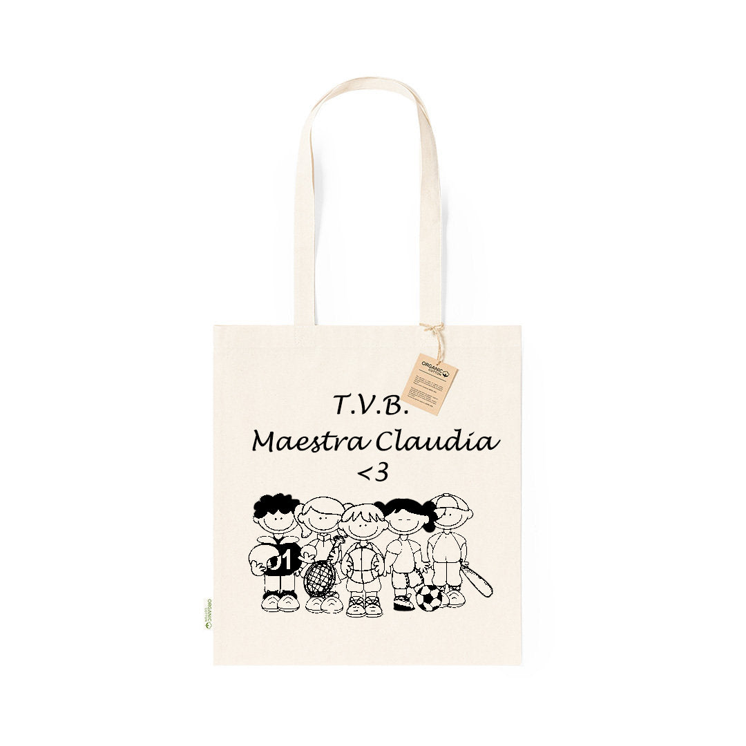 BORSA DI TELA TOTE BAG PERSONALIZZABILE REGALO MAESTRE - Giomel