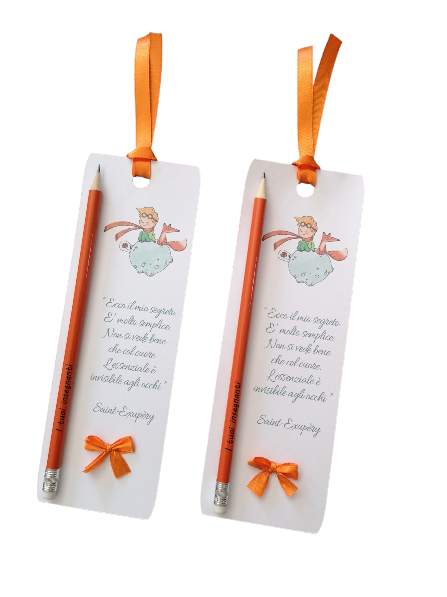 Segnaposto Battesimo Elefantino Rosa Segnalibro con Matita Incisa Personalizzata con Nome e Data 20x7 cm Frase di Papa Francesco oppure a Scelta - Giomel
