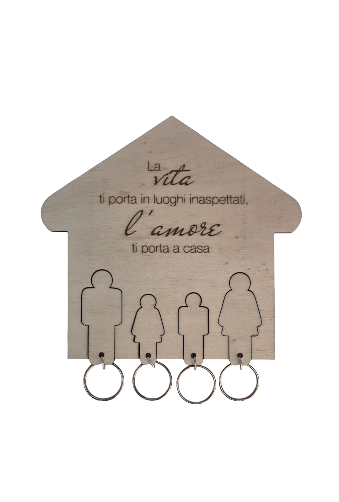 Portachiavi Coppia Personalizzato in Legno Portachiavi da Parete Portachiavi Personalizzato Casa Nuova Regali di Coppia Lui Lei e Loro - Regalo Anniversario - Giomel