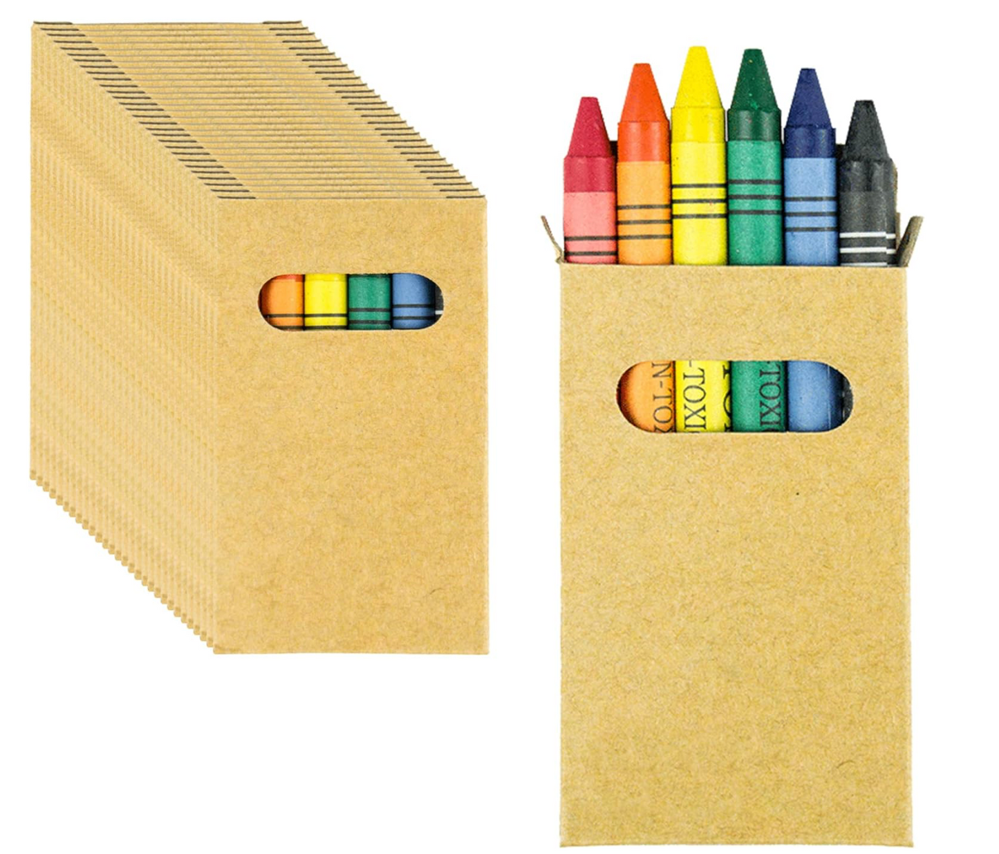 Set Scatoline in Cartone Riciclato con 5 Colori a Cera