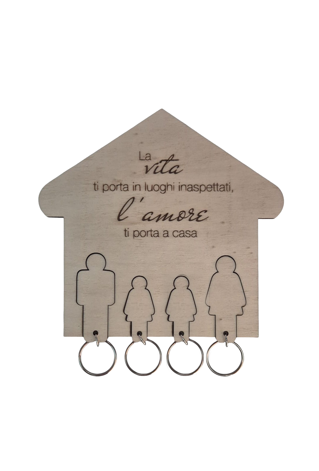 Portachiavi Coppia Personalizzato in Legno Portachiavi da Parete Portachiavi Personalizzato Casa Nuova Regali di Coppia Lui Lei e Loro - Regalo Anniversario