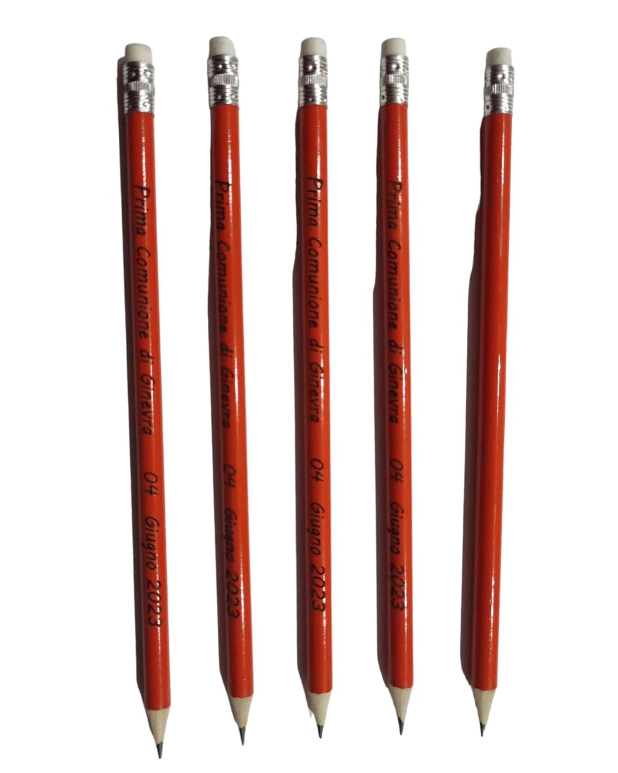 MATITE IN LEGNO ARANCIONI INCISE A LASER  PZ 50 [TEMPERATE] - Giomel