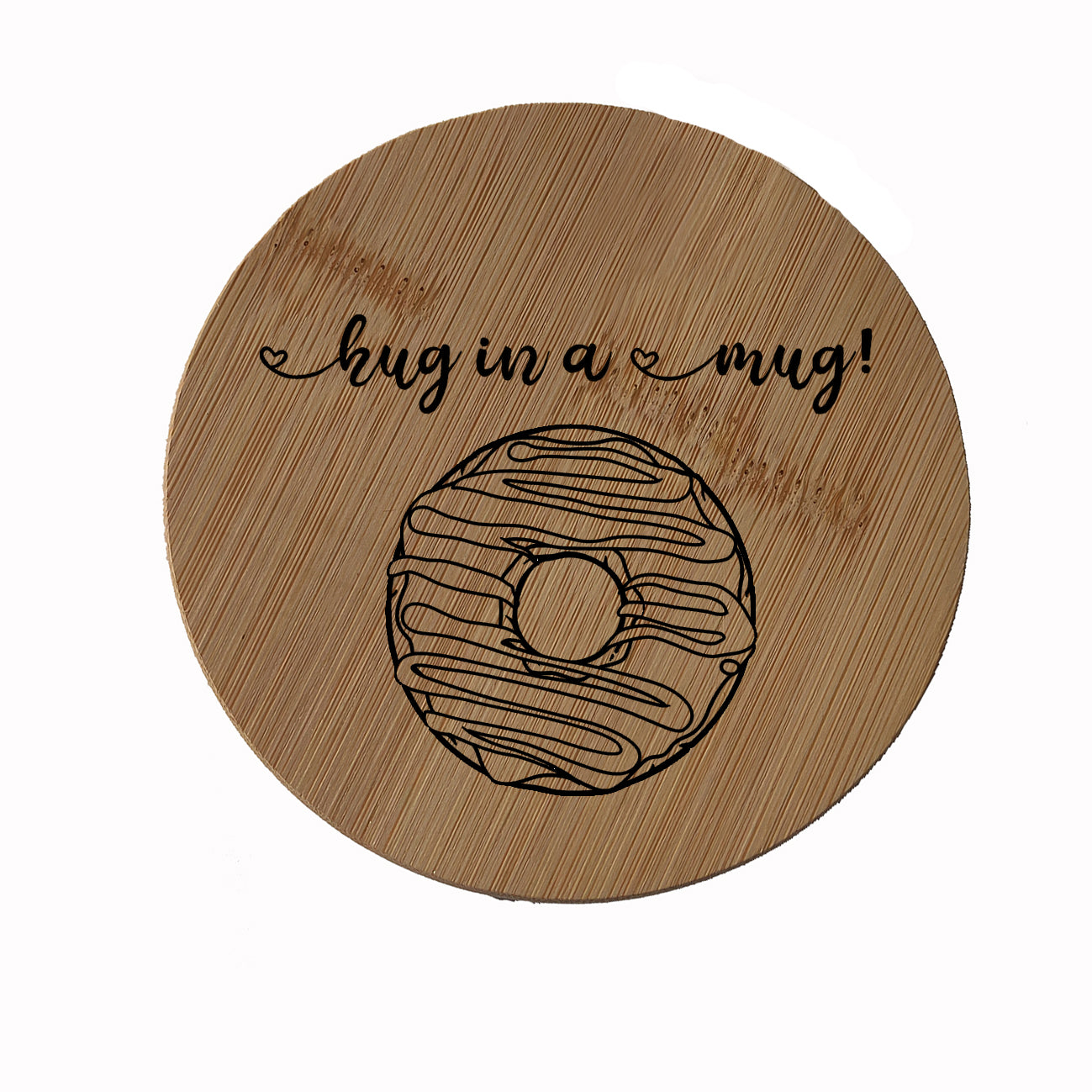 Tazza Mug in Vetro con Coperchio in Bambù Personalizzabile con Logo Grafica o Testo Idea Regalo Originale per ogni Occasione - Giomel