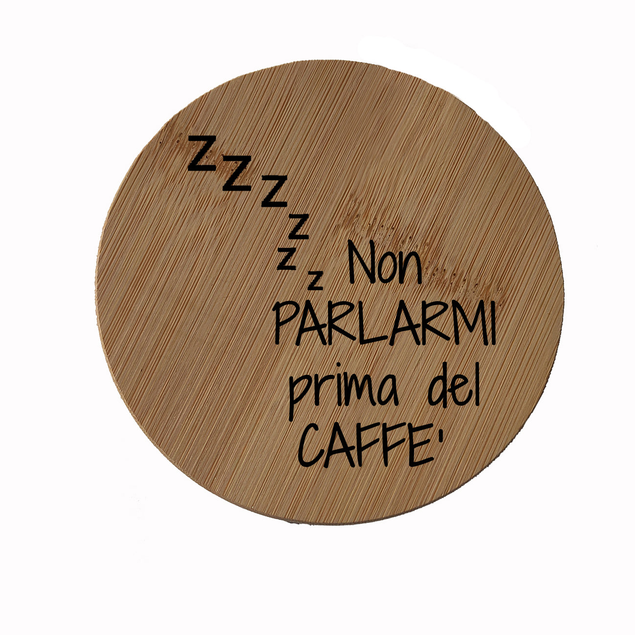 Tazza Mug in Vetro con Coperchio in Bambù Personalizzabile con Logo Grafica o Testo Idea Regalo Originale per ogni Occasione - Giomel