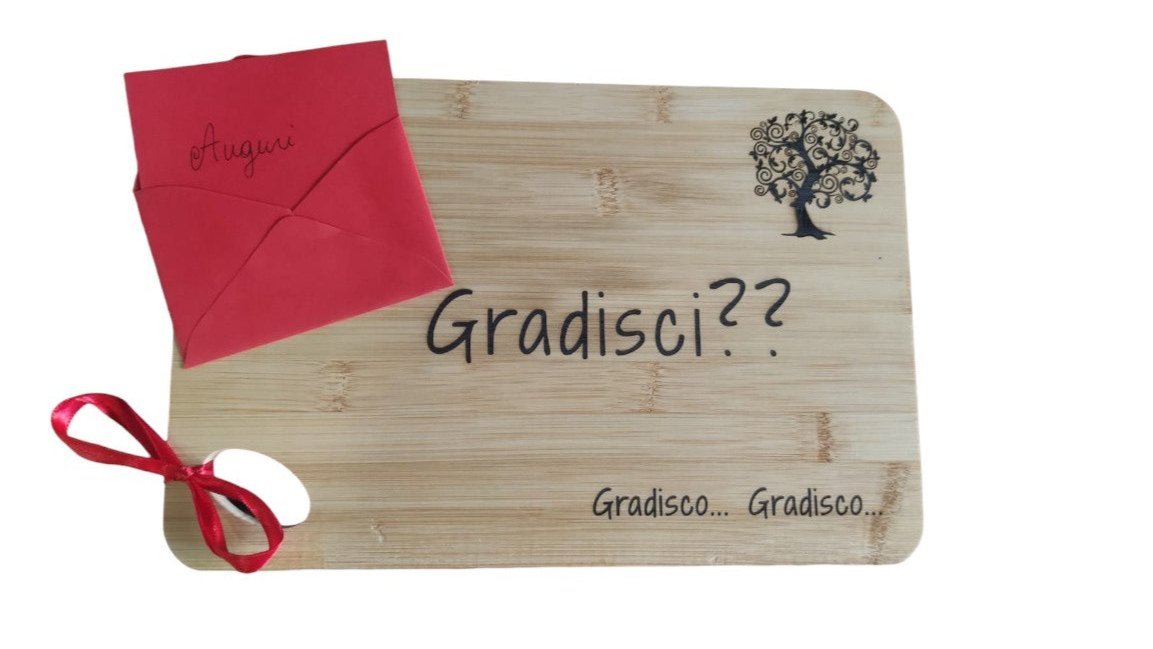 Tagliere Cucina  in Legno Bambù Personalizzato con Incisione Laser - Giomel