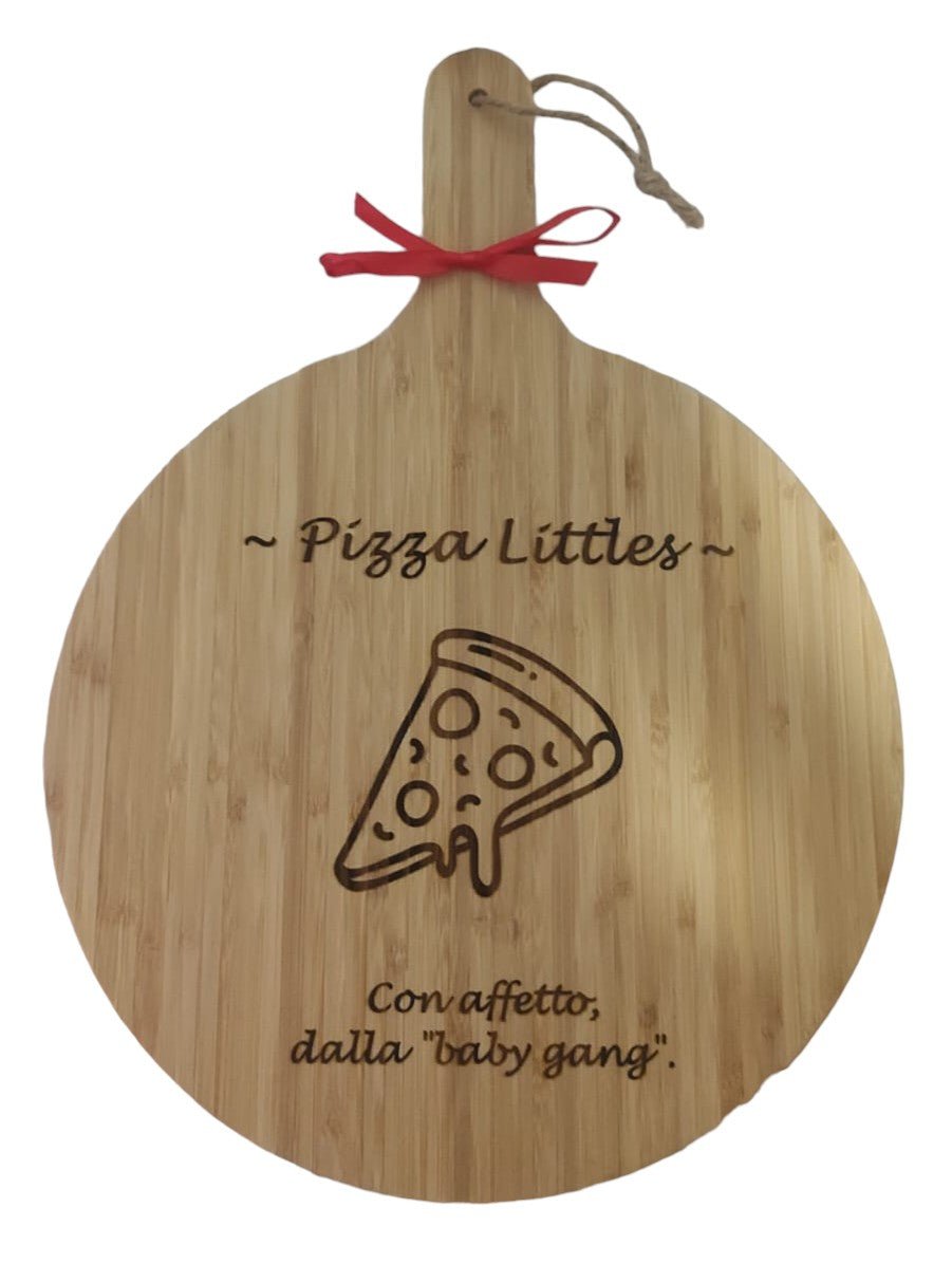 Tagliere Rotondo in Legno Bambù con Incisione Laser Personalizzata - Giomel