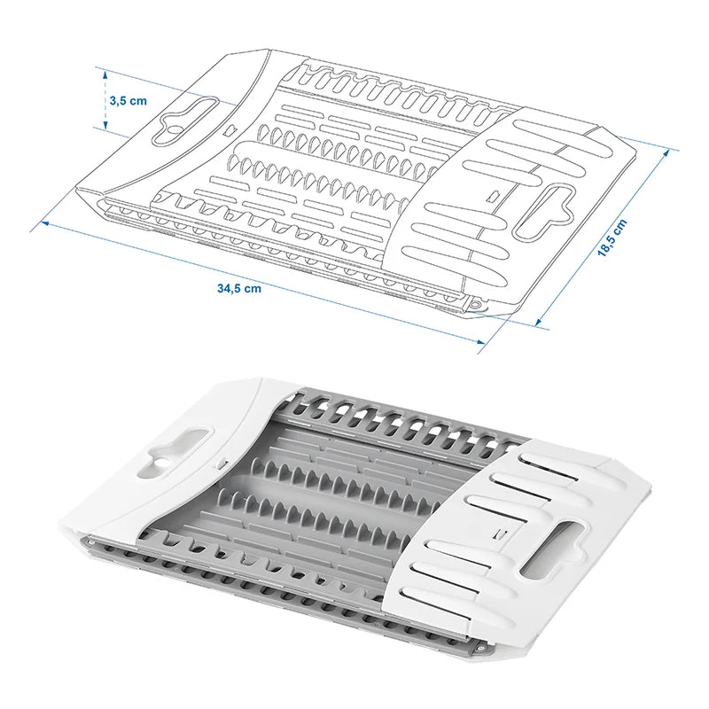 Scolapiatti pieghevole di plastica - Giomel
