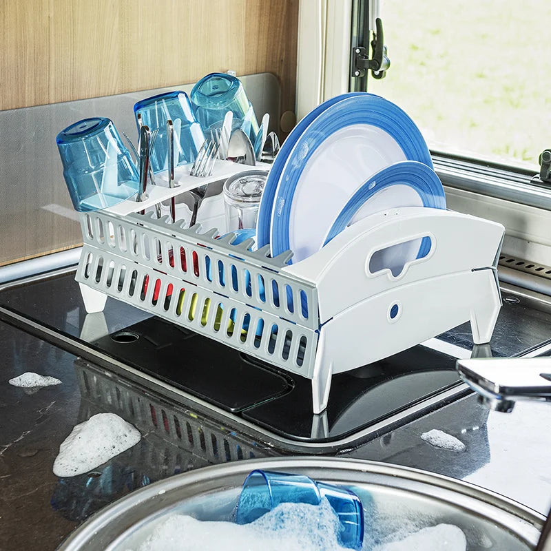 Scolapiatti pieghevole di plastica - Giomel