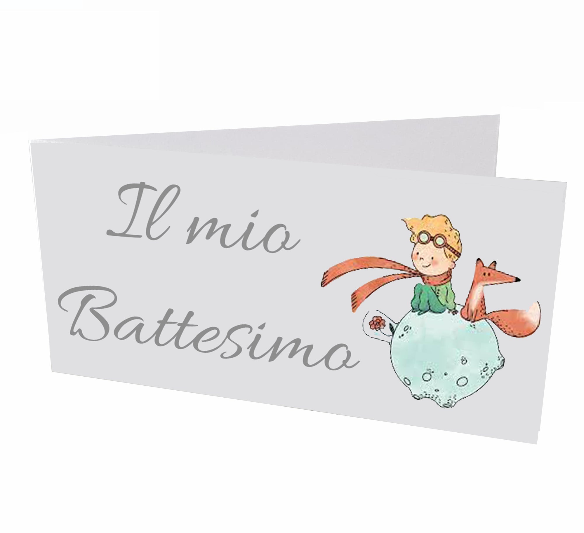 BIGLIETTINI BOMBONIERE BATTESIMO PICCOLO PRINCIPE 50 / 75 / 100 PEZZI - Giomel