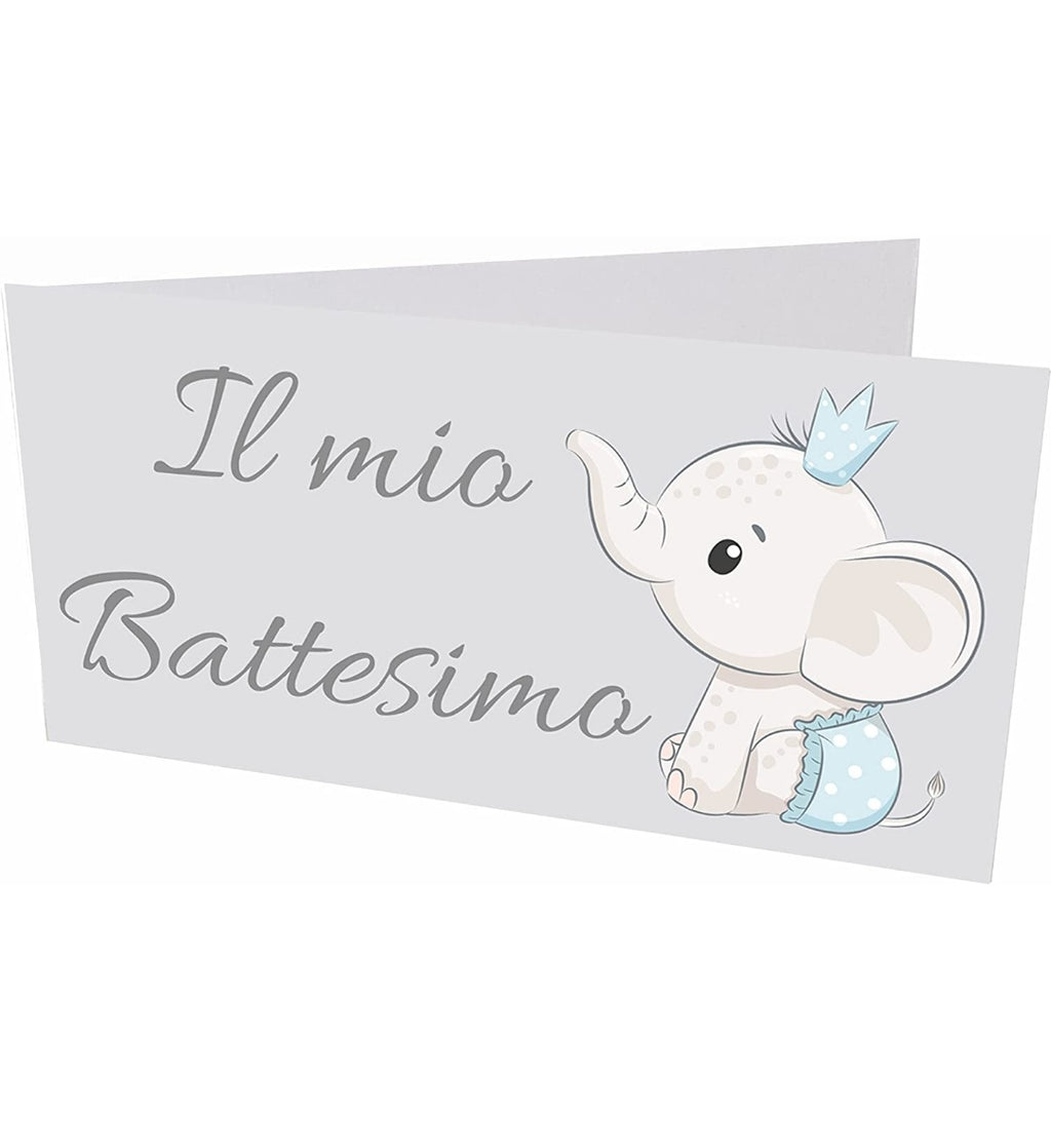 BIGLIETTINI BOMBONIERE BATTESIMO 100 PEZZI - Giomel