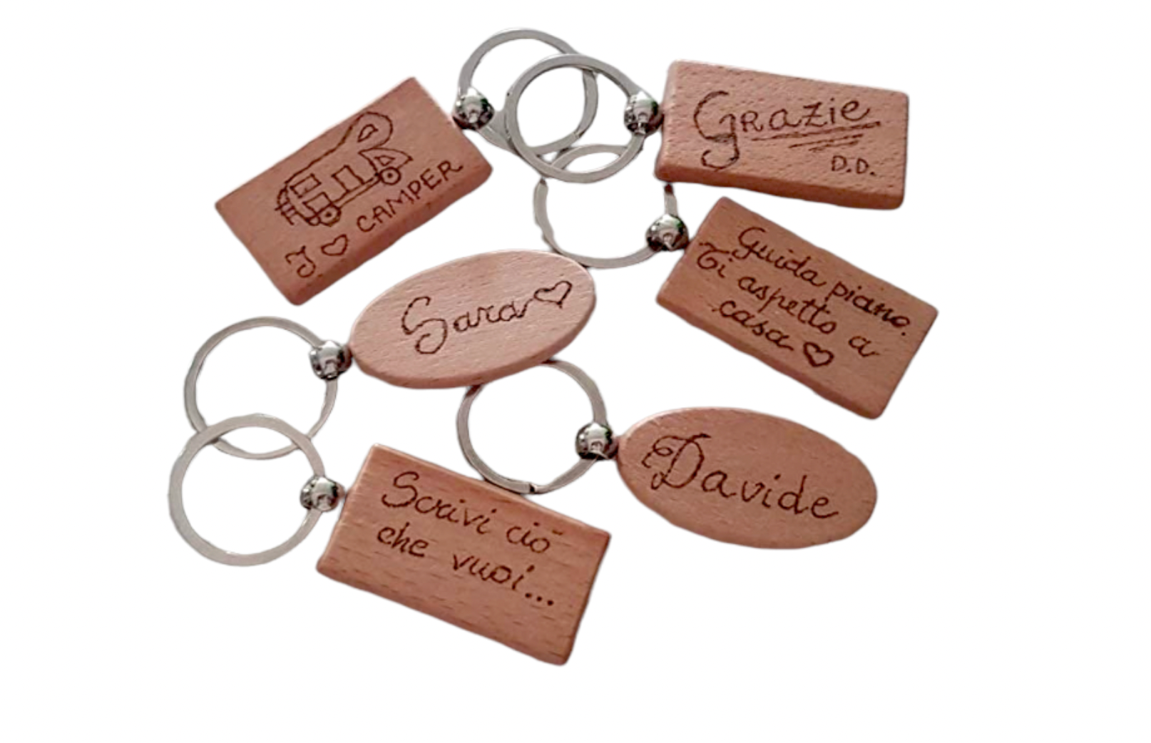 Portachiavi Personalizzato in Bambù - Giomel
