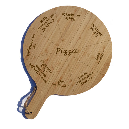 Tagliere Rotondo In Legno Bambù Personalizzato Da Cucina Con Incisione Laser Personalizzata Piatto Rustico Accessori Cucina Multiuso Idee Regalo Originali - Giomel