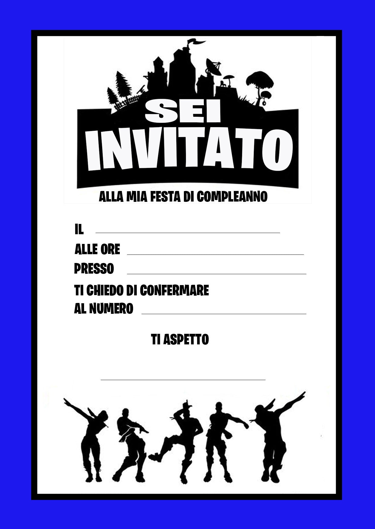 INVITI COMPLEANNO FORTNITE 20 PZ - Giomel